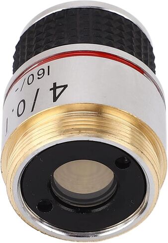 Microscope Objective Lens Biological 4X 185 Achromatic Universal Standard RMS Thread Brass Aluminum Alloy Material for Scientific Research Laboratory Education in Saudi Arabia