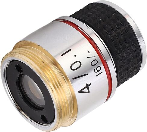 Microscope Objective Lens Biological 4X 185 Achromatic Universal Standard RMS Thread Brass Aluminum Alloy Material for Scientific Research Laboratory Education in Saudi Arabia