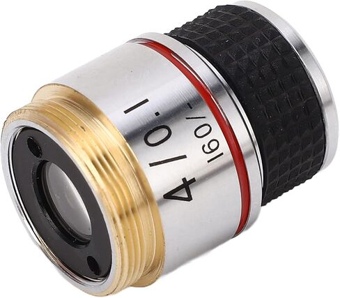 Microscope Objective Lens Biological 4X 185 Achromatic Universal Standard RMS Thread Brass Aluminum Alloy Material for Scientific Research Laboratory Education in Saudi Arabia
