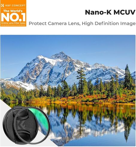 K&F CONCEPT 43mm MC UV Lens Protection Filter with Lens Cap Optical Glass Ultra Slim 18 Multi-Layer Coatings Camera Lens UV Filter (K-Series) in Saudi Arabia