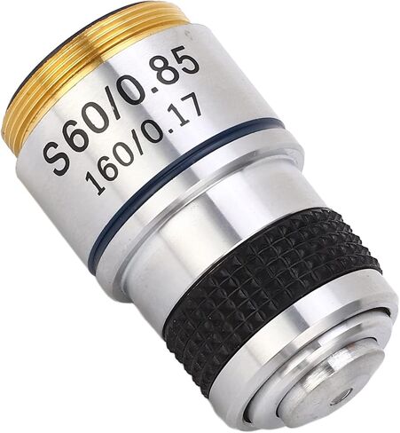 60X Biological Microscope Achromatic Objective Lens RMS Thread 185 Optical Glass Brass Aluminum Alloy Precision Lens for Biology Chemistry Physics Studies in Saudi Arabia