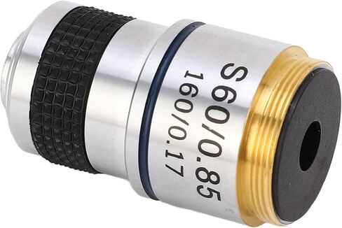 60X Biological Microscope Achromatic Objective Lens RMS Thread 185 Optical Glass Brass Aluminum Alloy Precision Lens for Biology Chemistry Physics Studies in Saudi Arabia