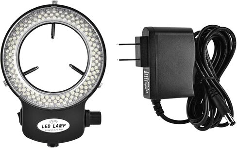 AUNMAS Light Microscope LED Light, Adjustable 144 LED Camera Lamp for Lab Stereo Microscopes Camera Mini Lathe (White) in Saudi Arabia