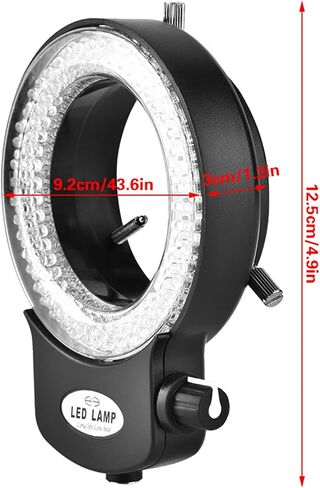 AUNMAS Light Microscope LED Light, Adjustable 144 LED Camera Lamp for Lab Stereo Microscopes Camera Mini Lathe (White) in Saudi Arabia