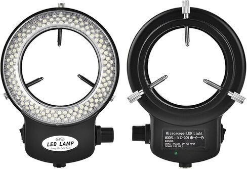 AUNMAS Light Microscope LED Light, Adjustable 144 LED Camera Lamp for Lab Stereo Microscopes Camera Mini Lathe (White) in Saudi Arabia