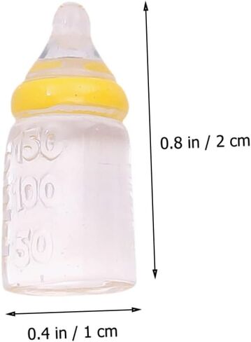 Kisangel 30pcs Miniature Baby Bottles Mini Baby Bottle Plastic Baby Bottles Model Micro Baby Doll Bottles Toys for Baby Showers Plaything in Saudi Arabia