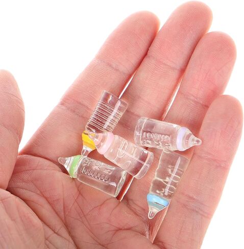 Kisangel 30pcs Miniature Baby Bottles Mini Baby Bottle Plastic Baby Bottles Model Micro Baby Doll Bottles Toys for Baby Showers Plaything in Saudi Arabia