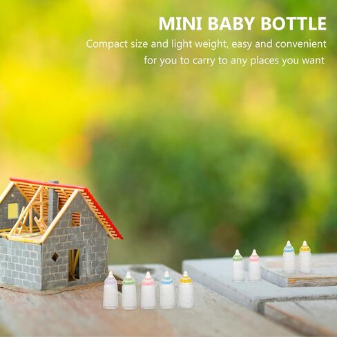 Kisangel 30pcs Miniature Baby Bottles Mini Baby Bottle Plastic Baby Bottles Model Micro Baby Doll Bottles Toys for Baby Showers Plaything in Saudi Arabia