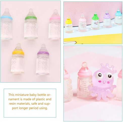 Kisangel 30pcs Miniature Baby Bottles Mini Baby Bottle Plastic Baby Bottles Model Micro Baby Doll Bottles Toys for Baby Showers Plaything in Saudi Arabia