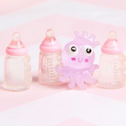 Kisangel 30pcs Miniature Baby Bottles Mini Baby Bottle Plastic Baby Bottles Model Micro Baby Doll Bottles Toys for Baby Showers Plaything in Saudi Arabia