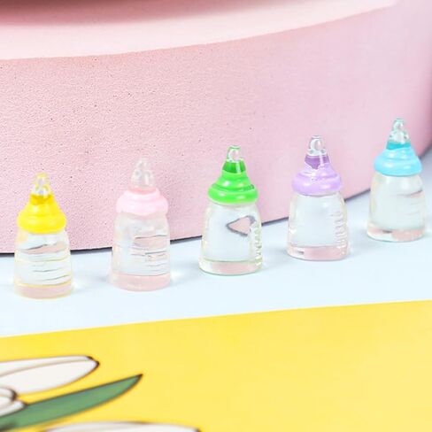 Kisangel 30pcs Miniature Baby Bottles Mini Baby Bottle Plastic Baby Bottles Model Micro Baby Doll Bottles Toys for Baby Showers Plaything in Saudi Arabia
