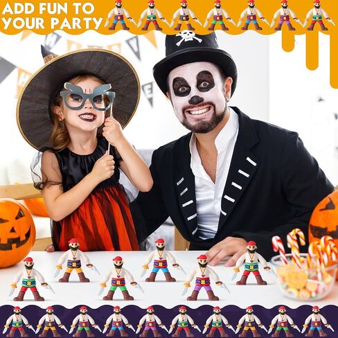 Wesiti 100 Pcs Mini Pirate Figurines Small Pirate Toys for Halloween Adventure Themed Party Decorations Cake Toppers Party Favors Goody Bag Stuffers Piñata Fillers Gift Prize Landscape DIY in Saudi Arabia
