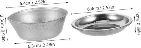 1Set Iron Paint Mixing Trays with Spout Round Palette for Artists Pigment Mixing Bowls for Scale Model Painting Easy to Clean and Maintain in Saudi Arabia