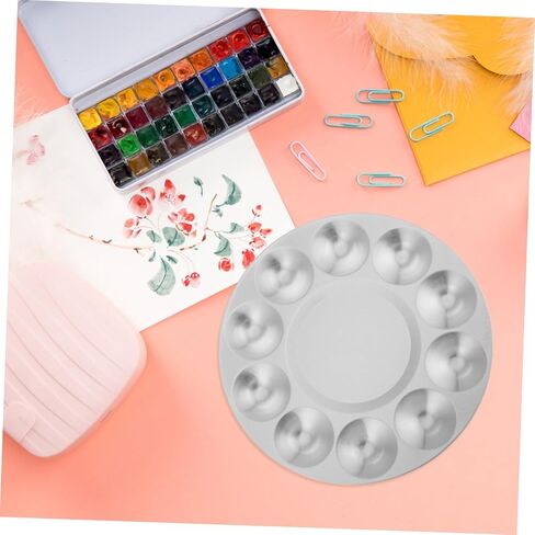 Metal Paint Mixing Palette Tray for Watercolor Multi Grid Color Mixing Palette for Model Painting Durable Design Versatile Use for Artists Easy to Clean in Saudi Arabia