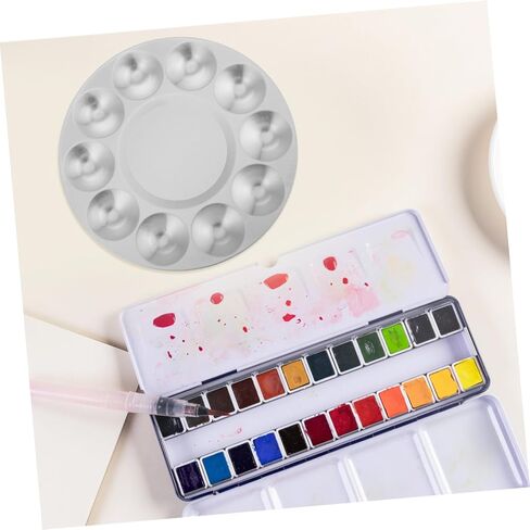 Metal Paint Mixing Palette Tray for Watercolor Multi Grid Color Mixing Palette for Model Painting Durable Design Versatile Use for Artists Easy to Clean in Saudi Arabia