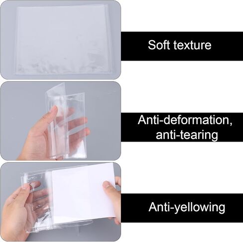 Boxob 4 PCS حماة بطاقة Mahjong و 4 PCS Line Binder Reader ، غطاء محول Tri-Fold Tri-Fold With With Clear Dide Marker Mah Jong Holder Case متوافق مع بطاقة كبيرة للاعبين للاعبين in Kuwait