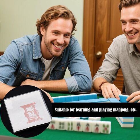 Boxob 4 PCS حماة بطاقة Mahjong و 4 PCS Line Binder Reader ، غطاء محول Tri-Fold Tri-Fold With With Clear Dide Marker Mah Jong Holder Case متوافق مع بطاقة كبيرة للاعبين للاعبين in Kuwait