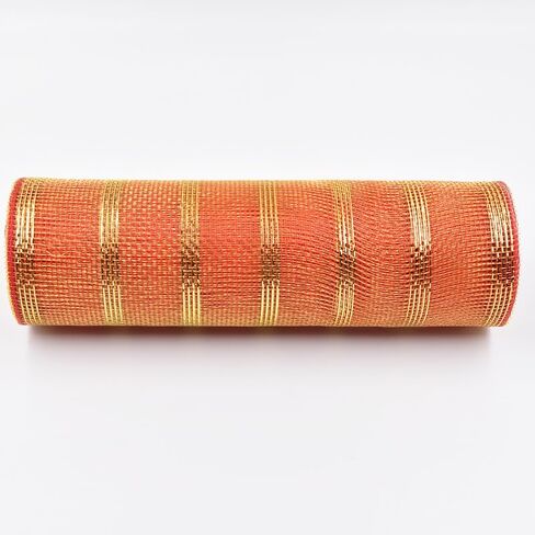 3 لفة 10 بوصة × 10 ياردة مزخرفة بولي شباك ريببون لفائف ، لخريف الخريف لوازم الباب الأمامي الزهور الزهر ديكور الشجرة الشكر ديكور الحصاد (أورانج والأخضر والأصفر) in Kuwait