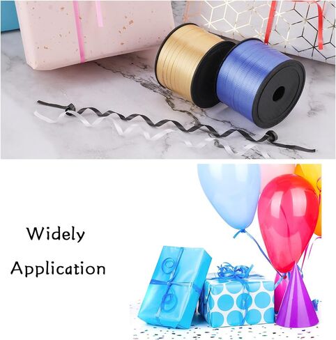 100 ياردة Curling Ribbon-Balloon 6pcs شريط الشريط البالون للفنون والحرفية ، والغلاف الهدايا ، والأشرطة والأقواس لعيد الميلاد هدايا عيد ميلاد جديدة in Kuwait