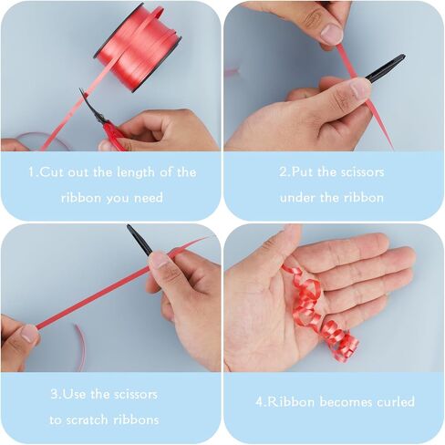 100 ياردة Curling Ribbon-Balloon 6pcs شريط الشريط البالون للفنون والحرفية ، والغلاف الهدايا ، والأشرطة والأقواس لعيد الميلاد هدايا عيد ميلاد جديدة in Kuwait