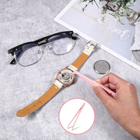 euphhonycs 15pcs ملقط بلاستيكي 4.5 بوصة عازمة ملصقات ملصقات قابلة للتصرف لمجوهرات DIY صنع مجوهرات حبات مصنوعة من الخبز ، وردي in Saudi Arabia
