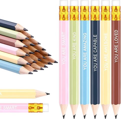 60pcs أقلام الرصاص بأقلام جولف ملهمة 4.1 بوصة خشبية قصيرة من خشب القلم بوهو ألوان القلم شحذ مع ممحاة للأطفال اللوازم المكتبية للطلاب الطالب in Kuwait