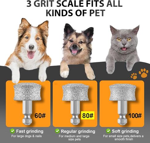 IREDOON Dog Nail Grinder رأس بديل لرأس الطحن المتكامل لـ Casfuy ومعظم العلامات التجارية، عالي الكفاءة وآمن ومتين (3 قطع) in Kuwait
