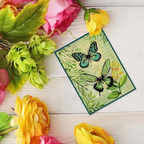 GLOBLELAND Vintage Butterfly Clear Stamps for DIY Scrapbooking Decor Butterfly Specimen Insect Transparent Silicone Stamps for Making Cards Photo Album Decor 11.7x8.3inch in Saudi Arabia