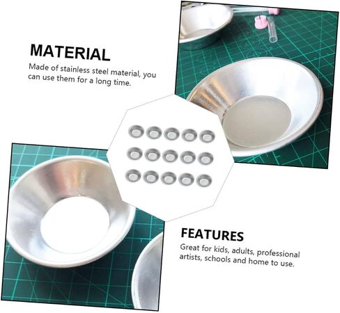 15Pcs Color Mixing Tray Student Paint Palette for Art School Studio Resistant Easy to Clean for Watercolor Illustration in Saudi Arabia