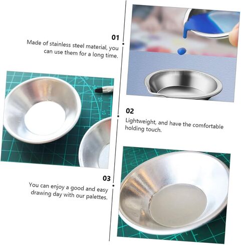 15Pcs Color Mixing Tray Student Paint Palette for Art School Studio Resistant Easy to Clean for Watercolor Illustration in Saudi Arabia