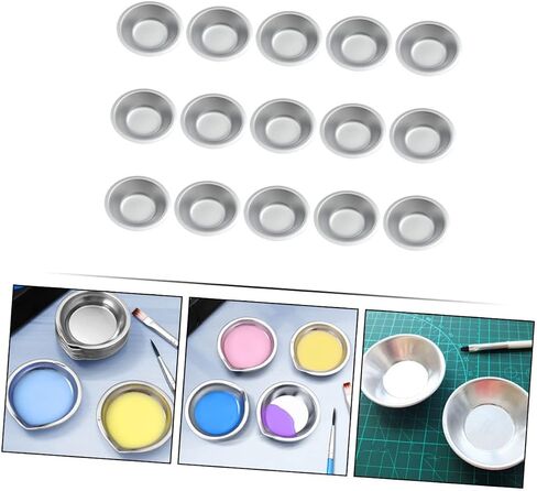 15Pcs Color Mixing Tray Student Paint Palette for Art School Studio Resistant Easy to Clean for Watercolor Illustration in Saudi Arabia