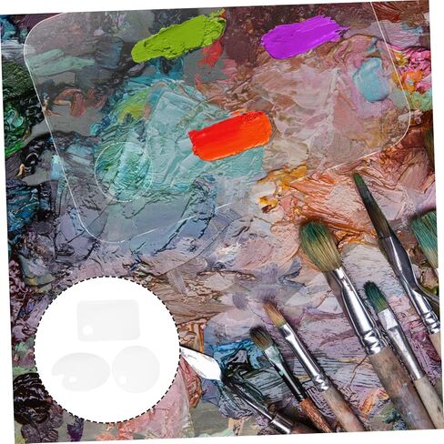 3pcs أكريليك الدهان الشفافة البليت ألوان خلط الصواني للطلاء DIY الألوان المائية والمواد الغواش تستخدم لوحات خلط الصباغ القابلة للغسل متينة in Kuwait