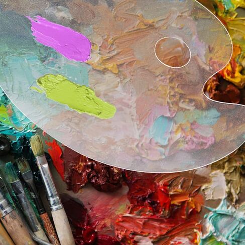 3Pcs Acrylic Paint Palette Set for Boys and Girls Watercolor Mixing Tray Non-Stick Oil Paint Pigment Holder for Creative Projects in Saudi Arabia