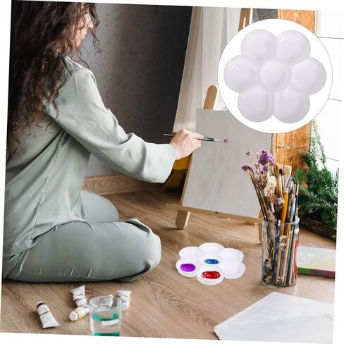 Gadpiparty 4pcs تقسيم ألوان لوحة الصباغ الصباغية دائمة لللوحة المائية اللوحة تصميم خفيفة الوزن لسهولة خلط التنظيف للفنانين in Saudi Arabia
