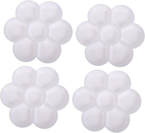Lurrose 4pcs ألوان خلط علبة الصباغ المقلدة من السيراميك للفنانين للطلاب الهواة خفيفة الوزن ومريحة للحرف الفنية للألوان المائية in Saudi Arabia