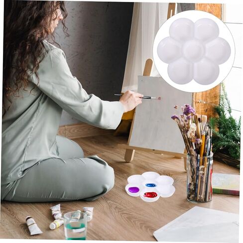 Lurrose 4pcs ألوان خلط علبة الصباغ المقلدة من السيراميك للفنانين للطلاب الهواة خفيفة الوزن ومريحة للحرف الفنية للألوان المائية in Saudi Arabia