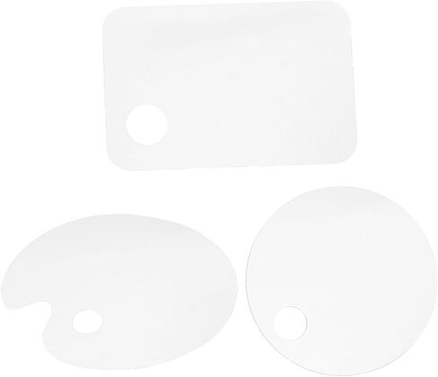 Uonlytech 3pcs لوحة الطلاء الاكريليك مجموعة للأولاد والبنات البيضاوي Round Square Moxing Ranysing للألوان المائية والمواد المائية للمشاريع الفنية والحرف اليدوية DIY in Saudi Arabia