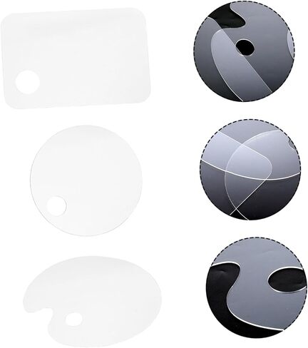 Uonlytech 3pcs لوحة الطلاء الاكريليك مجموعة للأولاد والبنات البيضاوي Round Square Moxing Ranysing للألوان المائية والمواد المائية للمشاريع الفنية والحرف اليدوية DIY in Saudi Arabia