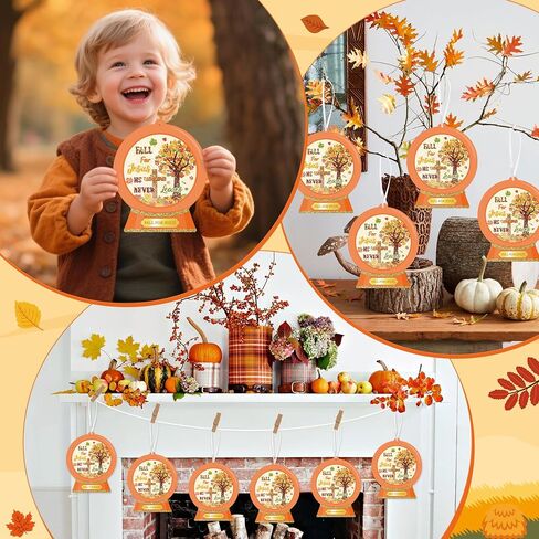 مجموعة Watinc Fall Snow Globe Craft - DIY Eva Fall Crystal Ball تهتز زخرفة معلقة مع حلقة السكر الترتر اللمعانية ، وورقة Cross يسوع شكر الحرفة لفئة المدرسة المنزلية (12 ٪) in Saudi Arabia