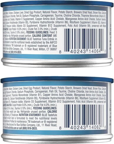 Blue Buffalo Tastefuls Wet Cat Food, Made with Natural Ingredients, Tuna and Chicken Flaked Entrées in Gravy, 3oz Cans, 4-Count Variety Pack Trial Size in Saudi Arabia