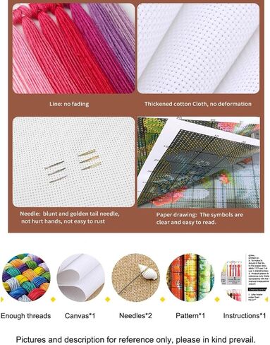 Findvoor Cross Cross Stitch Kits للبالغين مجموعة كاملة من النمط المتقاطع للتطريز غير المطبوع للمبتدئين ، 11ct kit patterns تطريز kits-bookshelf cat 18x18 inch in Kuwait
