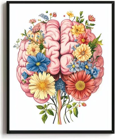 رئتي WRTCPOC Cross Cross Stitch Kits للبالغين المبتدئين أعضاء الزهور طقم التطريز مسبقًا مسبقًا 11ct ، مصنع بوهيمي DIY طقم تطريز طقم سهل الخياطة مجموعة المكاتب الطبية ديكور المنزل 16x20in in Kuwait