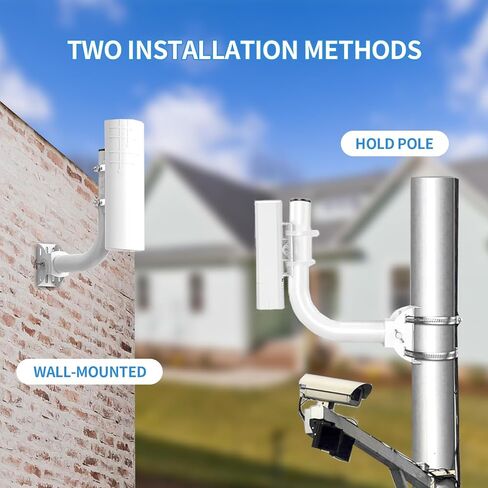 [2 Pack] Wireless Bridge Mount Universal Outdoor Pole Mount Bracket / Wall Mount J Pole Mount for Outdoor Point-to-Point AP Access Point for Antenna/ Security Camera Building to Building Mount in Kuwait