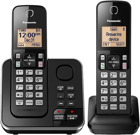 Panasonic KX-TGC362B DECT 6.0 2 الهاتف الأرضي الهواتف (متجدد) in Saudi Arabia