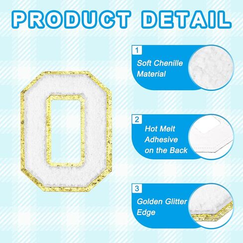 Meccanixity chenille number patches 4.4 "لاصقة ذاتية رقم 6 الحديد على التصحيح المطرزة خياطة على ملصقات رسائل تزيين لإصلاح حذاء جينز الملابس قبعات DIY (أبيض ، حزمة 3) in Saudi Arabia