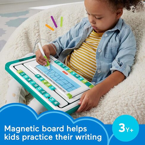 Fisher-Price Preprice Preschool Learning Toy Alpha Slide Conster الرسم والكتابة اللوحي مع بلاط تتبع الرسائل للأطفال الذين تتراوح أعمارهم بين 3 سنوات in Saudi Arabia