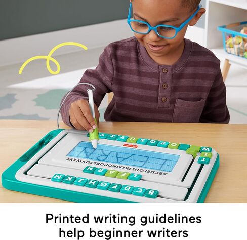 Fisher-Price Preprice Preschool Learning Toy Alpha Slide Conster الرسم والكتابة اللوحي مع بلاط تتبع الرسائل للأطفال الذين تتراوح أعمارهم بين 3 سنوات in Saudi Arabia