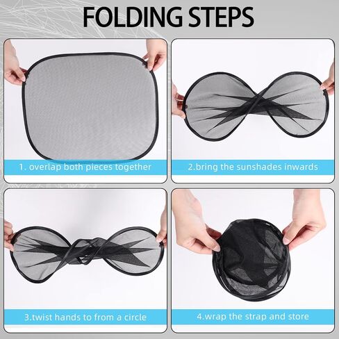 7 Pieces Car Sun Shade Medium Car Windshield Sunshade Set Includes 3 Front Rear Sun Visor for Car Windshield, 4 Side Window Sun Shade Uv Rays Sun Visor Protector with 12 Suckers for Automotive Vehicle in Saudi Arabia