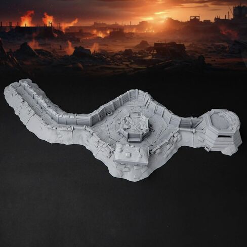 AUSPDICE RPG Terrain AF695 مجموعة خندق - وضع دفاعي معياري لتخطيطات خريطة DND ، وملحقات Wargame ، وجدران الأبراج المحصنة ، وألعاب RPG المصغرة من 28 مم إلى 32 مم in Saudi Arabia