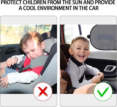 7 Pieces Car Sun Shade Medium Car Windshield Sunshade Set Includes 3 Front Rear Sun Visor for Car Windshield, 4 Side Window Sun Shade Uv Rays Sun Visor Protector with 12 Suckers for Automotive Vehicle in Saudi Arabia